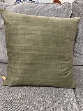 Newport Olive Green Textured Accent Pillow